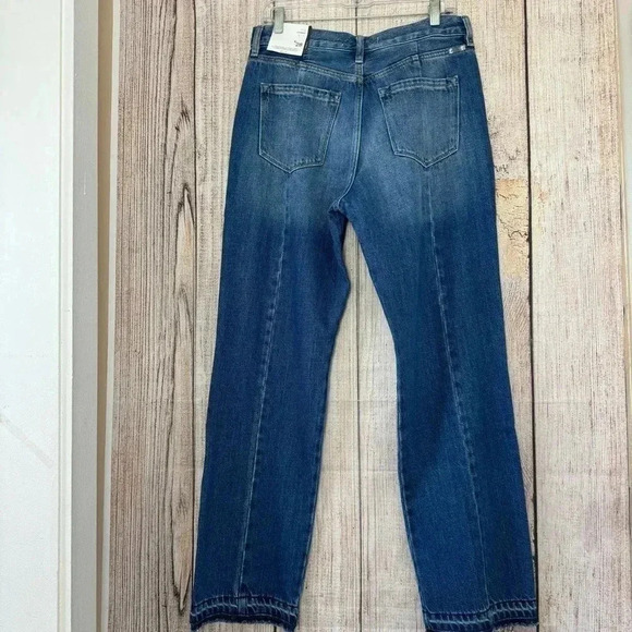 Kancan Womens Straight leg Slit Frayed hem seamed Jeans size 9/28 - Picture 3 of 12